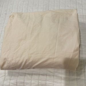 Vintage Stevens Twin bottom sheet no iron Percale combed cotton polyester cream